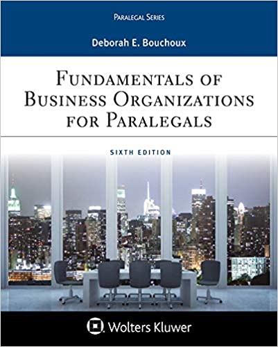 Fundamentals of Business Organizations for Paralegals (6th Edition) - Epub + Converted Pdf